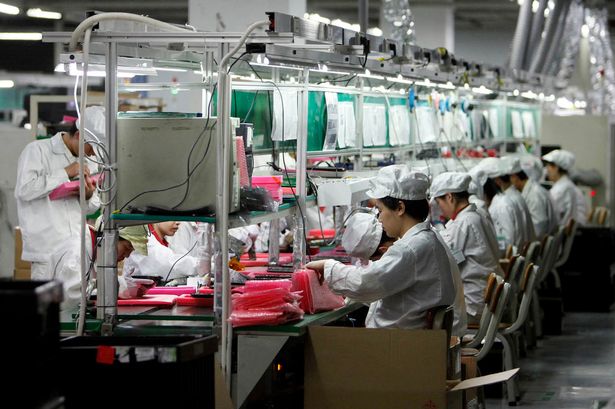Fábrica da Foxconn de montagem do iPhone em Shenzhen na China