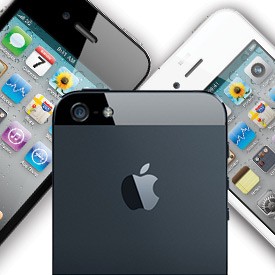 iPhone 5 fundo e iPhone 5 preto e branco frente ao fundo